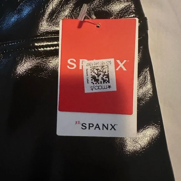 Black patent leather SPANX leggings - Picture 3 of 5